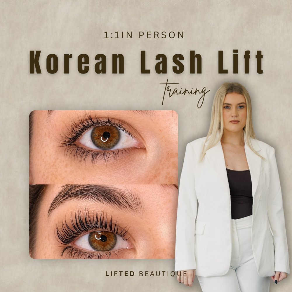 1:1 in-person Korean lash lift training with Demi